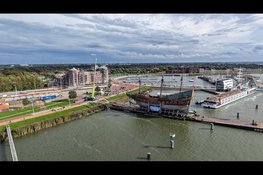 Schip de Batavia voor laatste keer aangekomen in Lelystad